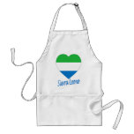 Sierra Leone Flag Heart aprons