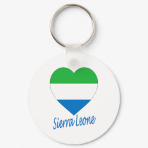 Sierra Leone Flag Heart keychains by Vexillophile Sierra Leone Flag Heart keychains