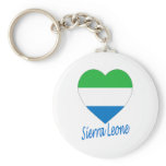 Sierra Leone Flag Heart keychains