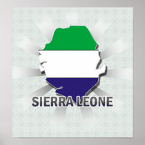 Sierra Leone Flag Map 2.0 Posters