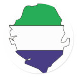 Sierra Leone flag map Stickers