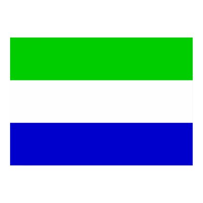 Sierra Leone Flag Print by coolcountry