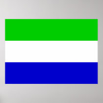 Sierra Leone Flag Print