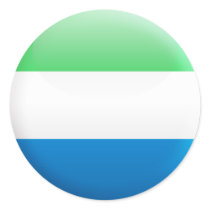 Sierra Leone Flag Round Sticker