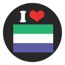 Sierra Leone Flag Round Sticker