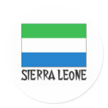 Sierra Leone Flag Round Stickers