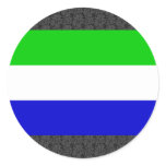 Sierra Leone Flag Round Sticker