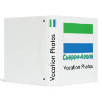 Sierra Leone Flag with name in Russian 3 Ring Binders