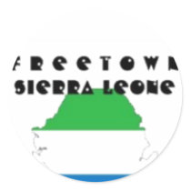SIERRA LEONE(FREETOWN)MAP, T-SHIRT AND ETC stickers by AFRICANKOKO SIERRA LEONE(FREETOWN)MAP, T-SHIRT AND ETC stickers