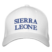 SIERRA LEONE HAT embroidered hats by African_Urban SIERRA LEONE HAT embroidered hats