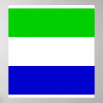 Sierra Leone High quality Flag Posters