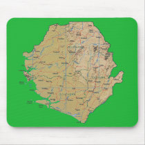 Sierra Leone Map Mousepad by FlagAndMap Sierra Leone Map Mousepad