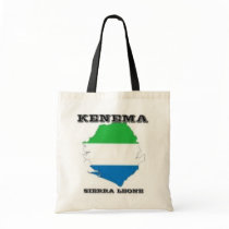 Sierra Leone, Map Tote Bag(Kenema)