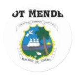 SIERRA LEONE(MENDE TRIBE),MAP, T-SHIRT AND ETC ROUND STICKER