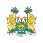 Sierra Leone Official Coat Of Arms Heraldry Symbol Stickers