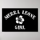 Sierra Leone Pink Girl Posters