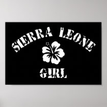 Sierra Leone Pink Girl Posters