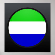 Sierra Leone quality Flag Circle Poster