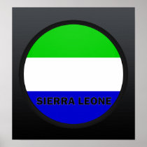 Sierra Leone Roundel quality Flag Poster