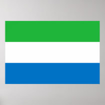 Sierra Leone, Serbia flag Poster