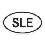Sierra Leone "SLE" Oval Sticker