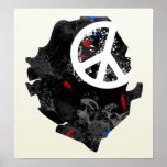Sierra Leone Trendy Peace Sign with Sierra Leonean Poster