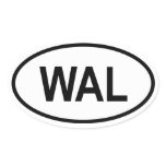 Sierra Leone "WAL" Oval Stickers