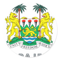 Sierra Leonean Emblem Round Stickers
