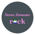 Sierra Leoneans Rock - Cute Pink Round Sticker