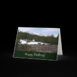 Sierra Nevada Mountains and Snow Birthday Card