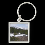 Sierra Nevada Mountains and Snow Keychain