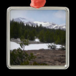 Sierra Nevada Mountains and Snow Ornament