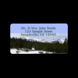 Sierra Nevada Mountains in Winter Address Label