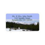 Sierra Nevada Mountains in Winter Address Label