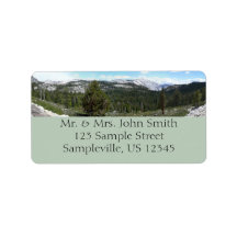 Sierra Nevada Mountains Return Address Label