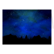 Sierra Nevadas Night Sky Greeting Card