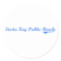 Siesta Key Public Beach Florida Classic Design Round Sticker