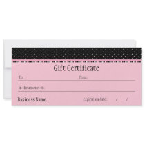 Siesta Motel Gift Certificate Personalized Rack Card
