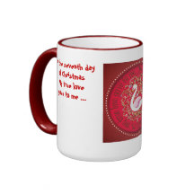 Siete cisnes tazas de café