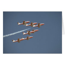 Siete Snowbirds en vuelo Felicitaciones