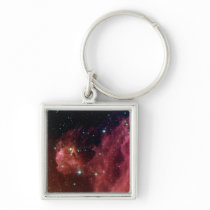 sig07-006 Red dust sky cloud Keychain