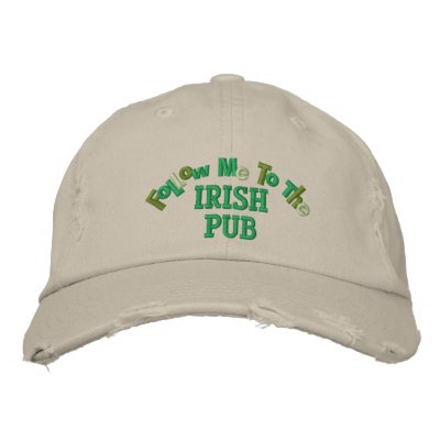 Sígame al irlandés divertido del Pub irlandés Gorra De Beisbol Bordada Sígame al irlandés divertido del Pub irlandés Gorra De Beisbol Bordada
