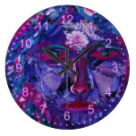 Sight – Abstract Magenta & Violet Inner Vision Round Wallclock