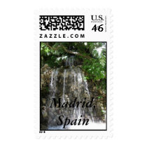 Sights of Madrid: Jardin Real waterfall postage by peanoot Sights of Madrid: Jardin Real waterfall postage