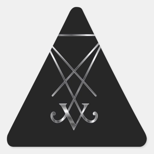 Sigil Of Lucifer- A Symbol Of Satanism Triangle Sticker 