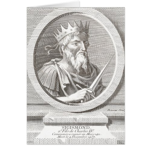 Sigismund, Son of Charles IV, Holy Roman Emperor – From an Antique Engraving