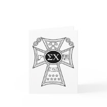 Sigma Chi Badge Greeting Card