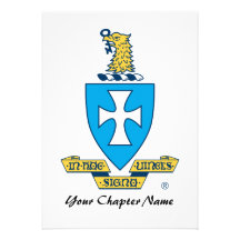 Sigma Chi Crest Logo Invites