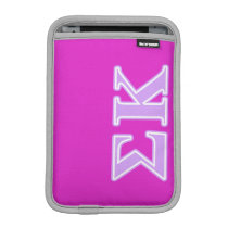 Sigma Kappa Lavender Letters iPad Mini Sleeve at Zazzle