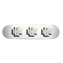 Sigma Pi Cross B+W skateboards